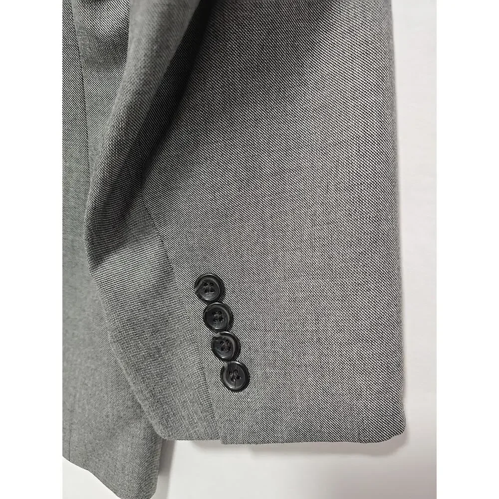Statement Exclusive Mens 40S Gray Heather Lightweight Blazer Suit Jacket